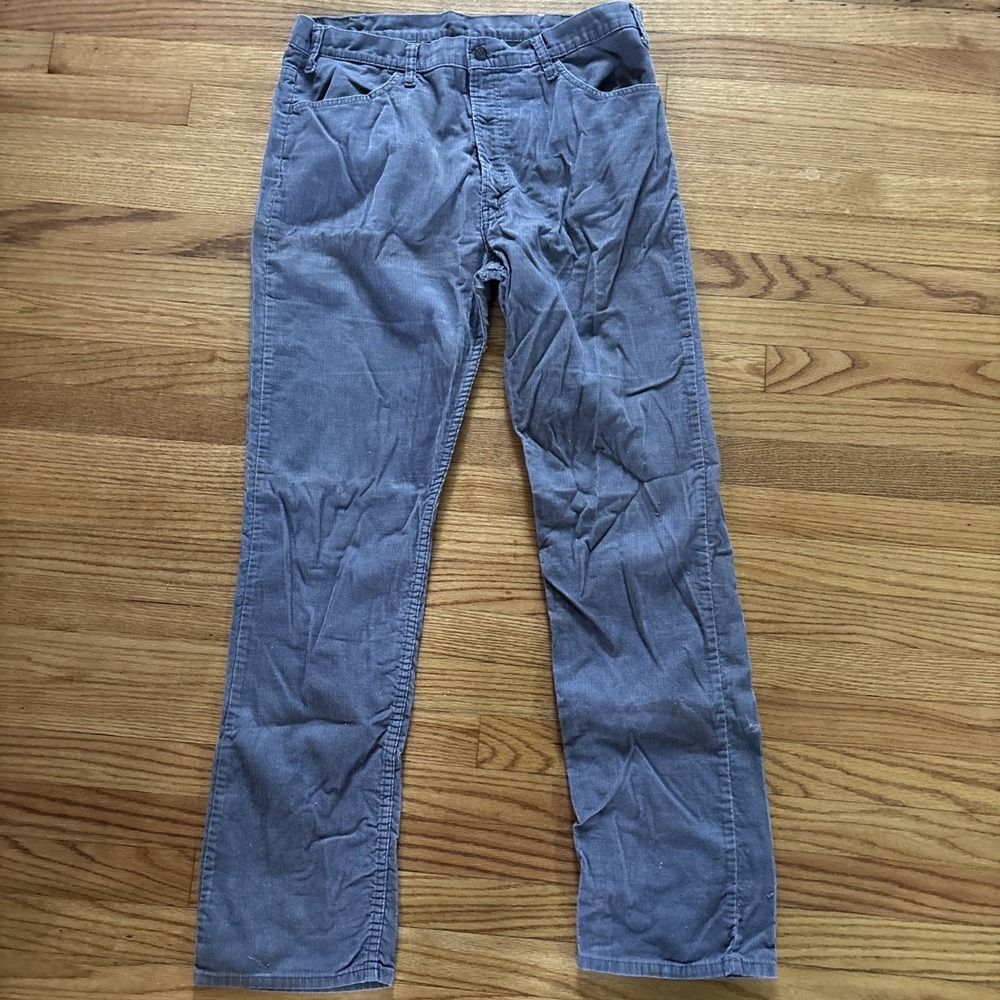 Vintageโ 70's Levi's Corduroy Pants Men's 38x34 White Tab Grey Talon 42